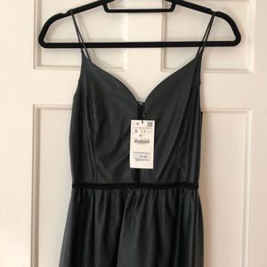 NWT Zara faux leather mini dress